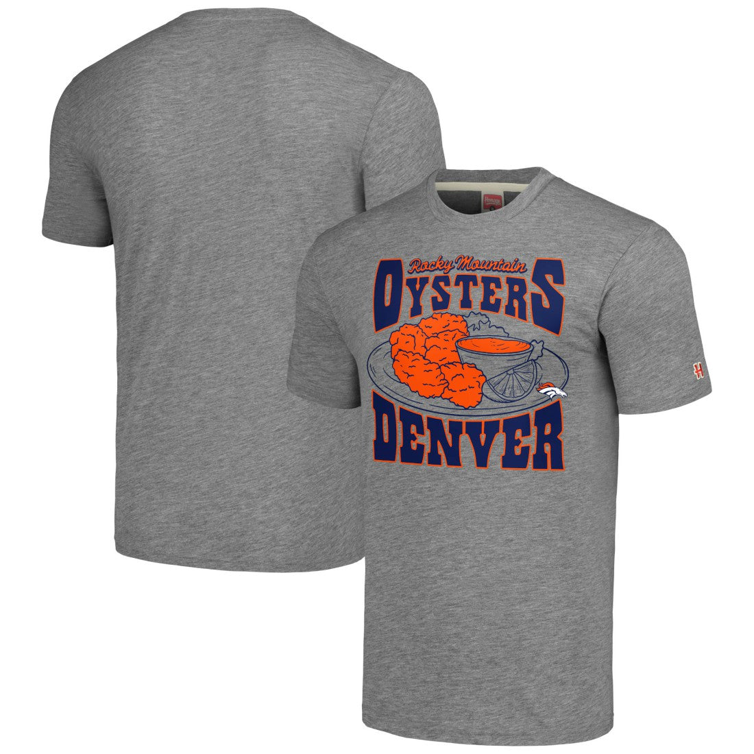 Denver Broncos Homage Unisex NFL x Guy Fieri’s Flavortown Tri-Blend T-Shirt - Gray cheap