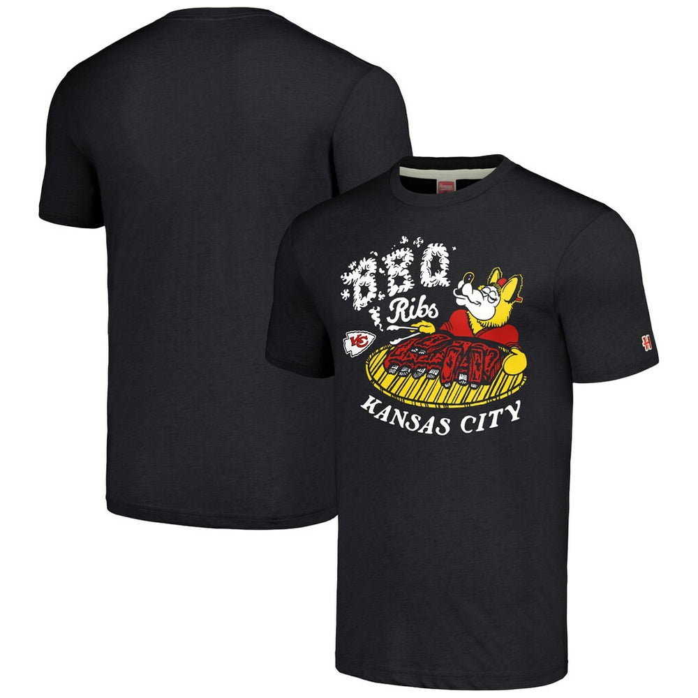 Kansas City Chiefs Homage Unisex NFL x Guy Fieri’s Flavortown Tri-Blend T-Shirt - Charcoal online