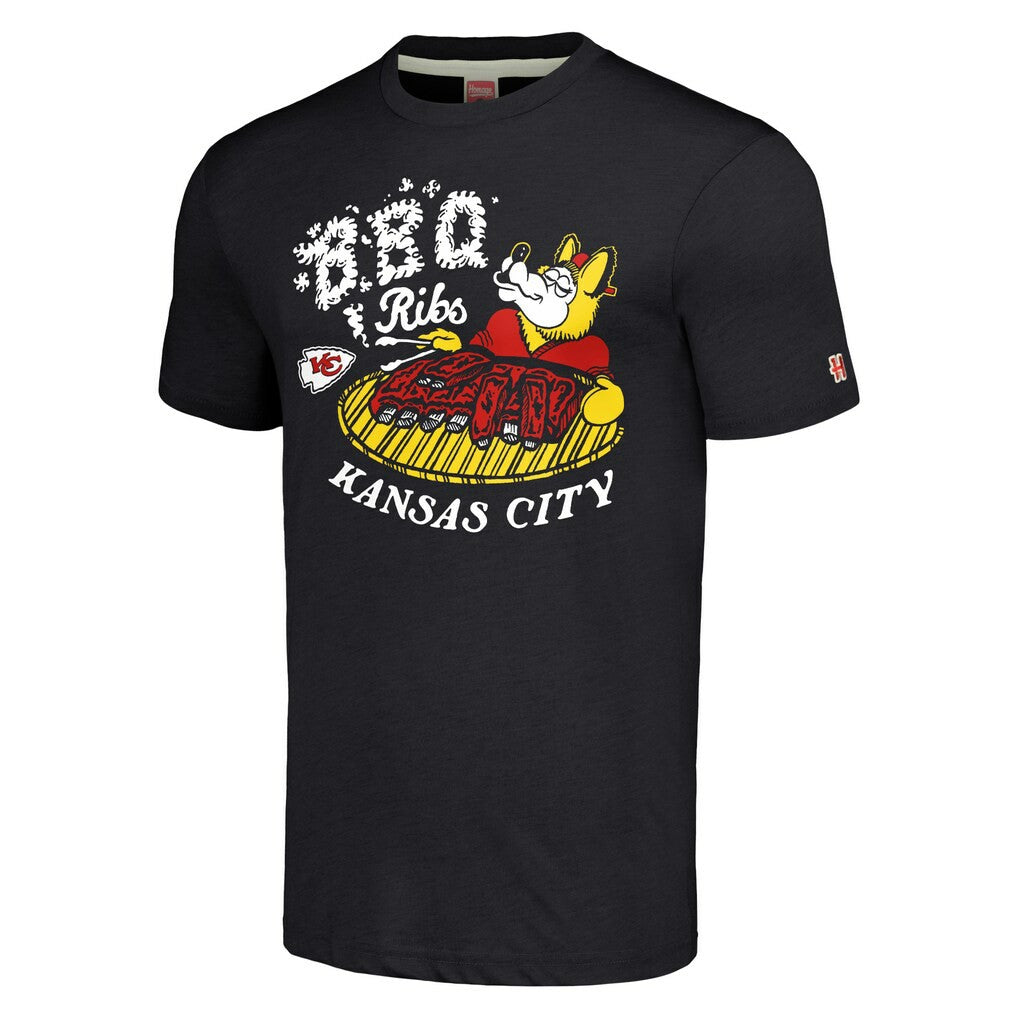 Kansas City Chiefs Homage Unisex NFL x Guy Fieri’s Flavortown Tri-Blend T-Shirt - Charcoal online