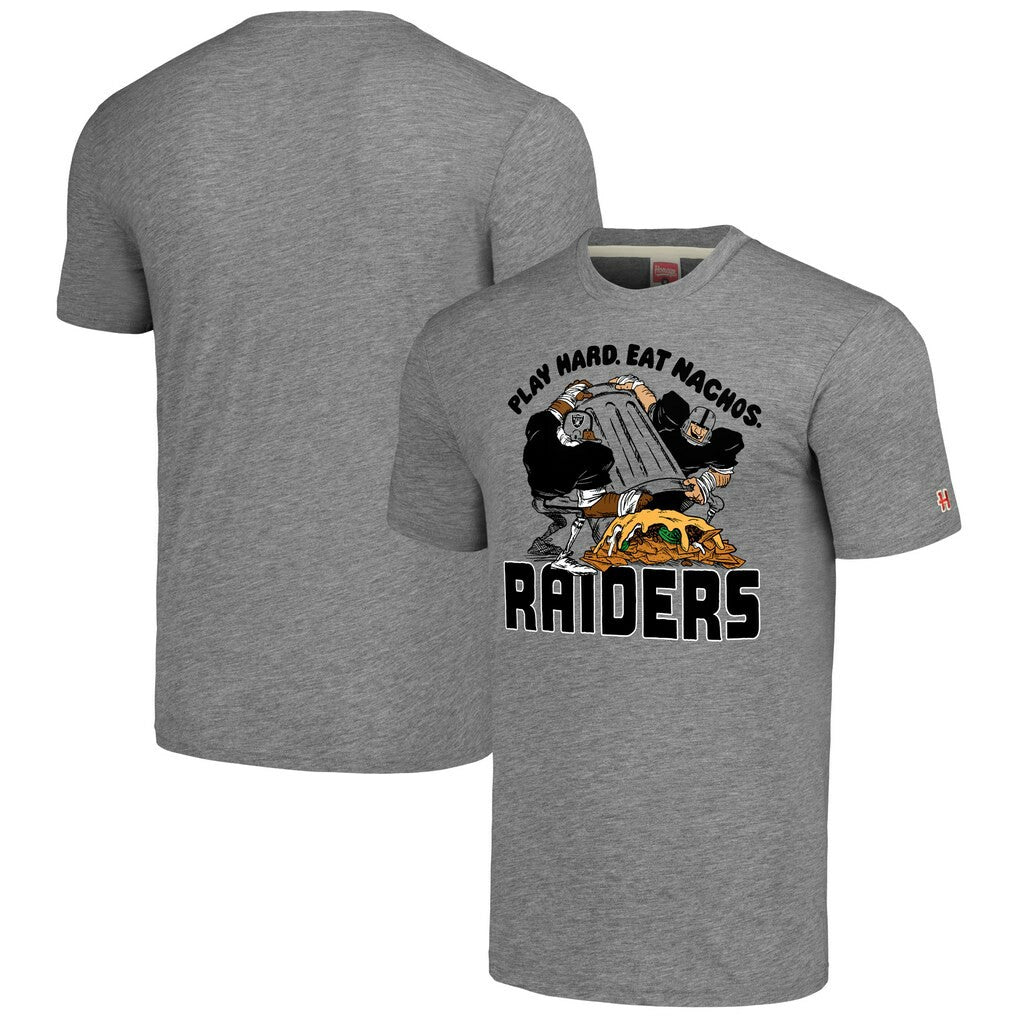 Las Vegas Raiders Homage Unisex NFL x Guy Fieri’s Flavortown Tri-Blend T-Shirt - Gray on sale