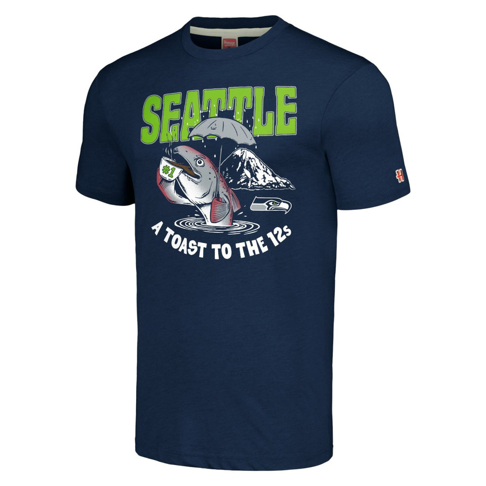 Seattle Seahawks Homage Unisex NFL x Guy Fieri’s Flavortown Tri-Blend T-Shirt - Navy discount