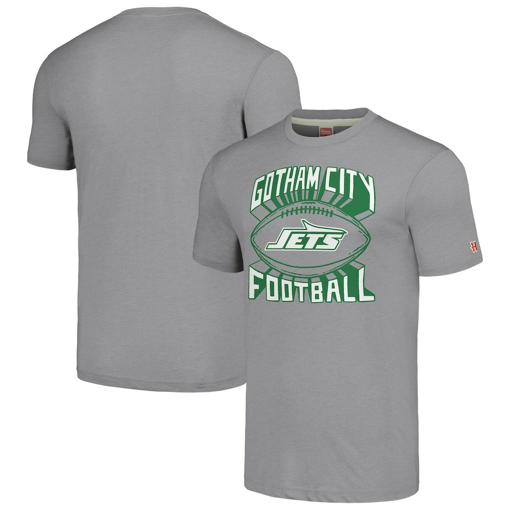 New York Jets Homage Hyper Local Tri-Blend T-Shirt - Gray outlet