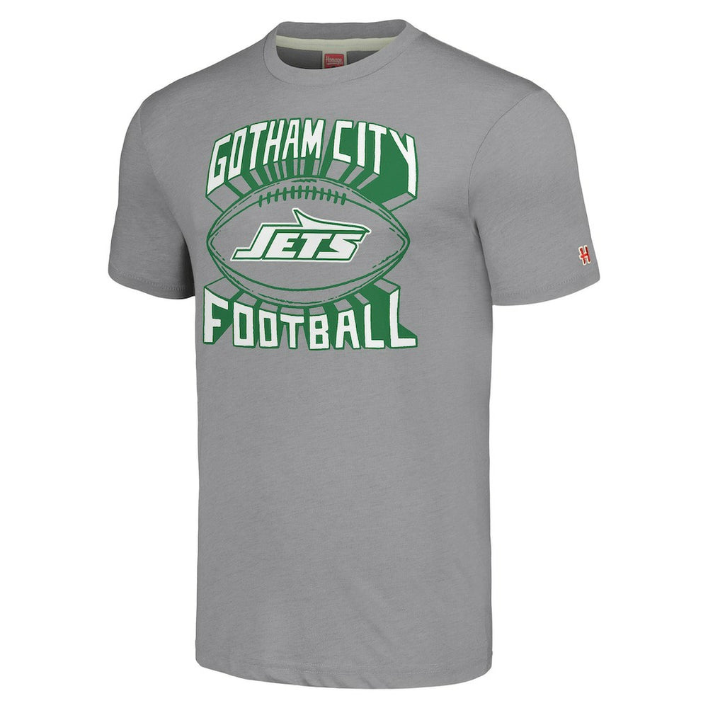 New York Jets Homage Hyper Local Tri-Blend T-Shirt - Gray outlet