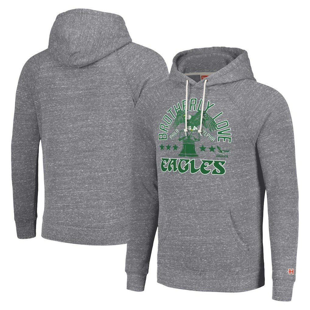 Philadelphia Eagles Homage Unisex Hyperlocal Raglan Pullover Hoodie - Gray cheap