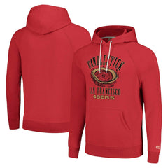 San Francisco 49ers Homage Unisex Hyperlocal Raglan Pullover Hoodie - Scarlet for sale