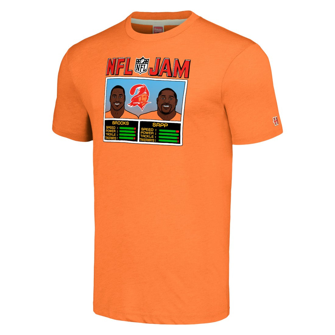 Derrick Brooks & Warren Sapp Tampa Bay Buccaneers Homage Unisex NFL Jam Retired Tri-Blend T-Shirt - Orange outlet