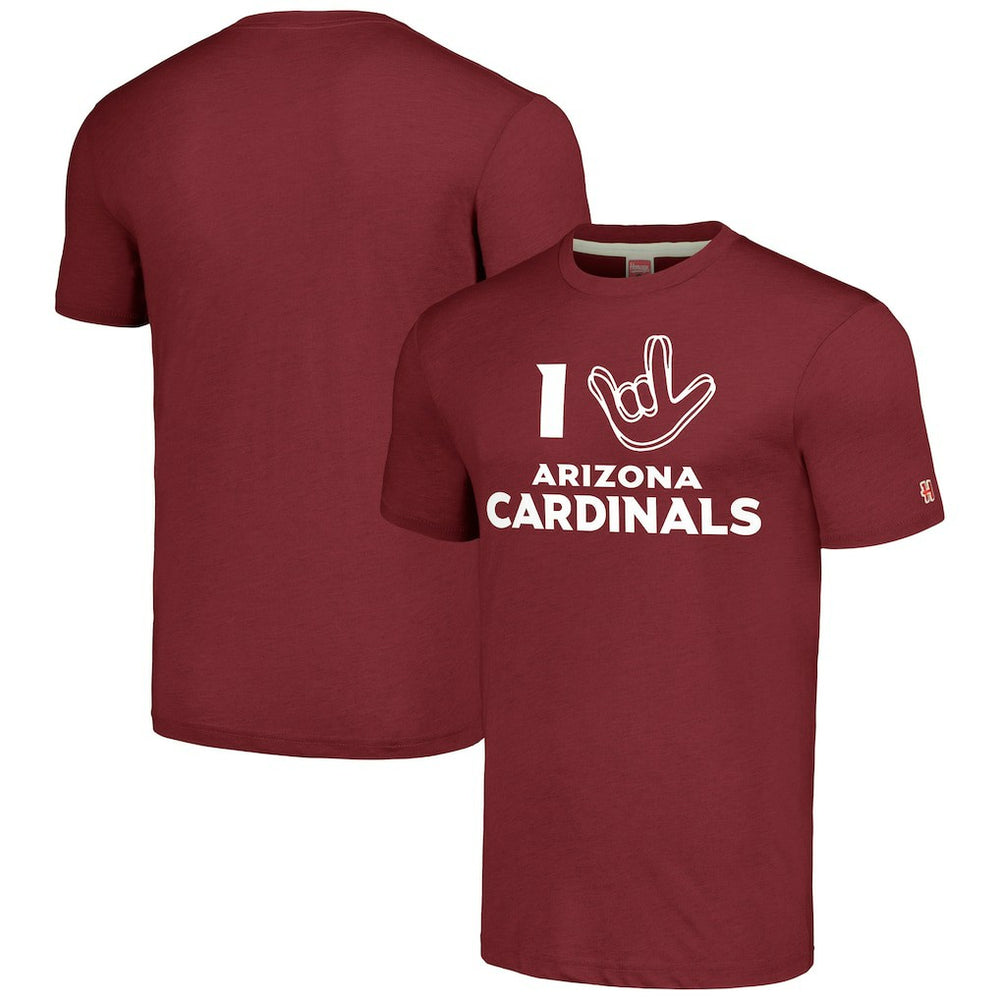 Arizona Cardinals Homage Unisex The NFL ASL Collection by Love Sign Tri-Blend T-Shirt - Cardinal for sale