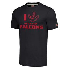 Atlanta Falcons Homage Unisex The NFL ASL Collection by Love Sign Tri-Blend T-Shirt - Charcoal sale