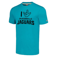 Jacksonville Jaguars Homage Unisex The NFL ASL Collection by Love Sign Tri-Blend T-Shirt - Teal cheap