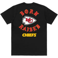 Kansas City Chiefs Born x Raised Unisex T-Shirt - Black on sale
