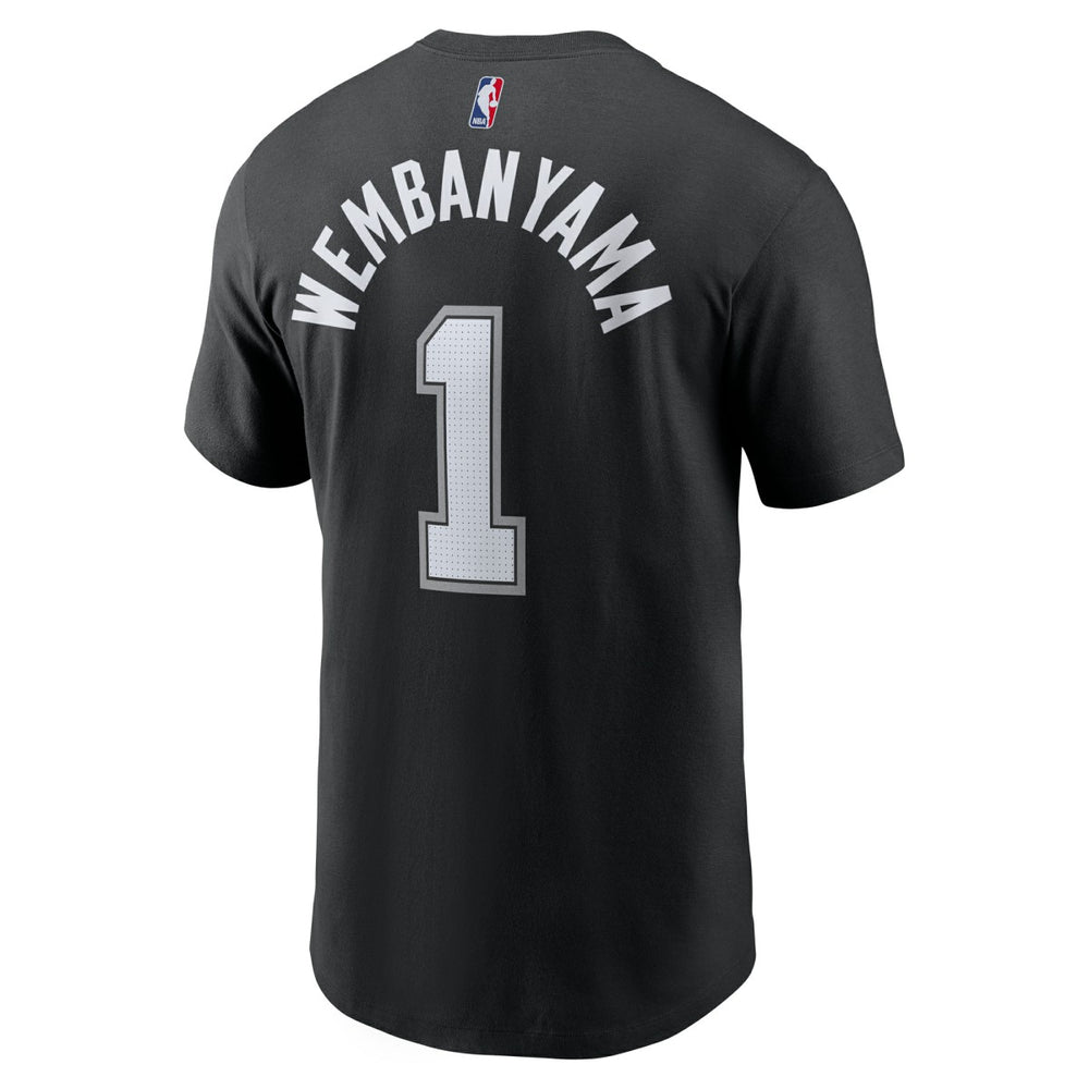 Victor Wembanyama San Antonio Spurs Icon 2022/23 Name & Number T-Shirt - Black | Nike shop