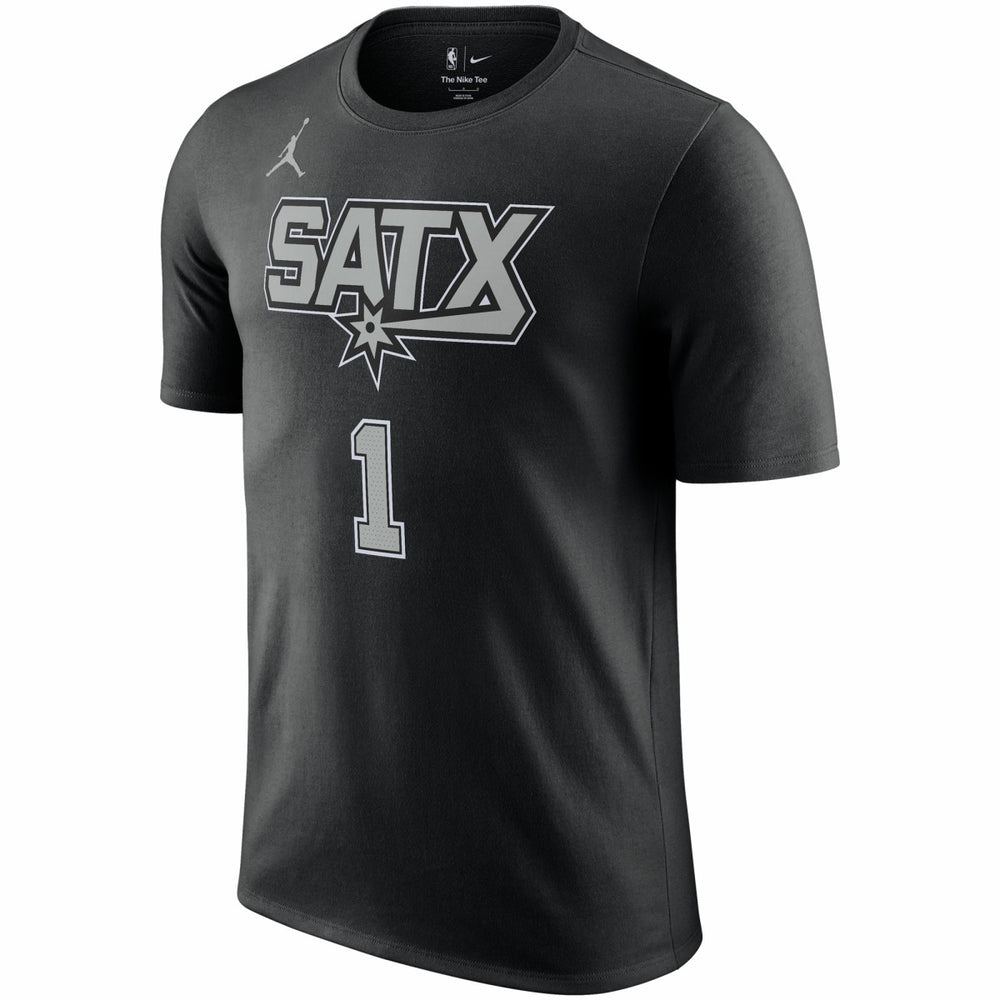 Victor Wembanyama San Antonio Spurs Jordan Brand 2022/23 Statement Edition Name & Number T-Shirt - Black discount