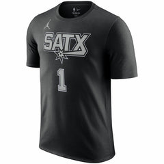 Victor Wembanyama San Antonio Spurs Jordan Brand 2022/23 Statement Edition Name & Number T-Shirt - Black discount