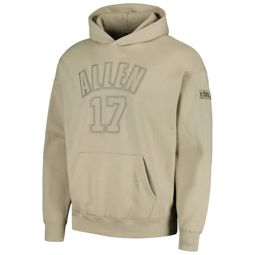 Josh Allen Buffalo Bills Pro Standard Player Name & Number Pullover Hoodie - Tan for sale