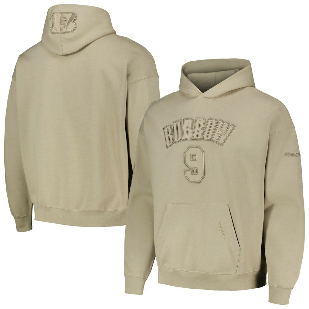 Joe Burrow Cincinnati Bengals Pro Standard Player Name & Number Pullover Hoodie - Tan sale
