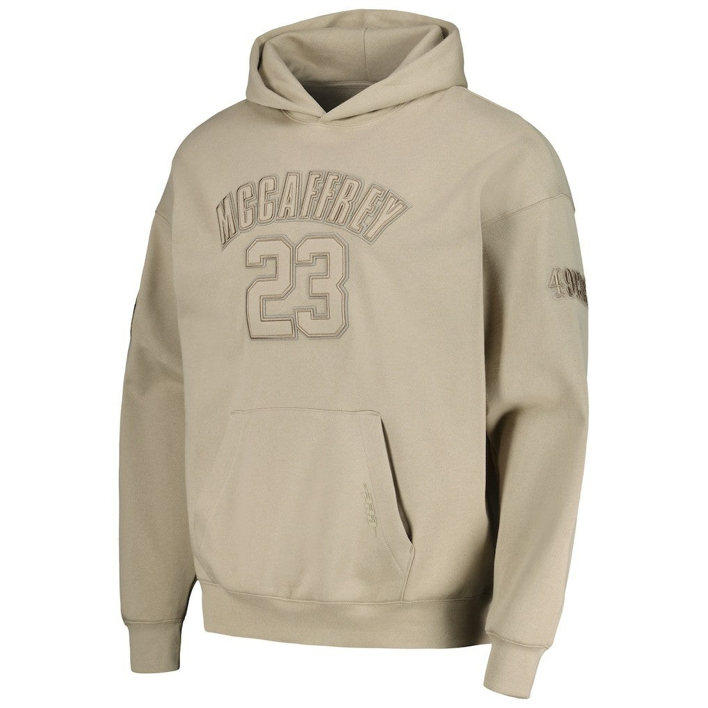 Christian McCaffrey San Francisco 49ers Pro Standard Player Name & Number Pullover Hoodie - Tan outlet
