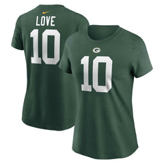 Jordan Love Green Bay Packers Women's Player Name & Number T-Shirt - Green | Nike on sale
