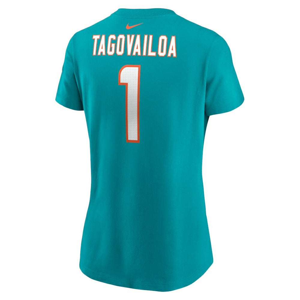 Tua Tagovailoa Miami Dolphins Women's Player Name & Number T-Shirt - Aqua | Nike online
