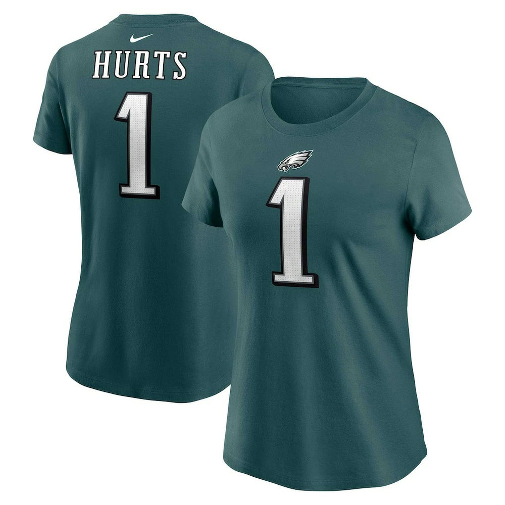 Jalen Hurts Philadelphia Eagles Women's Player Name & Number T-Shirt - Midnight Green | Nike cheap