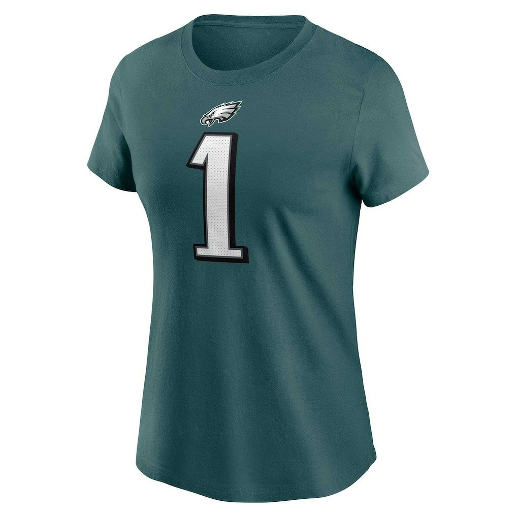 Jalen Hurts Philadelphia Eagles Women's Player Name & Number T-Shirt - Midnight Green | Nike cheap