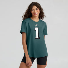 Jalen Hurts Philadelphia Eagles Women's Player Name & Number T-Shirt - Midnight Green | Nike cheap