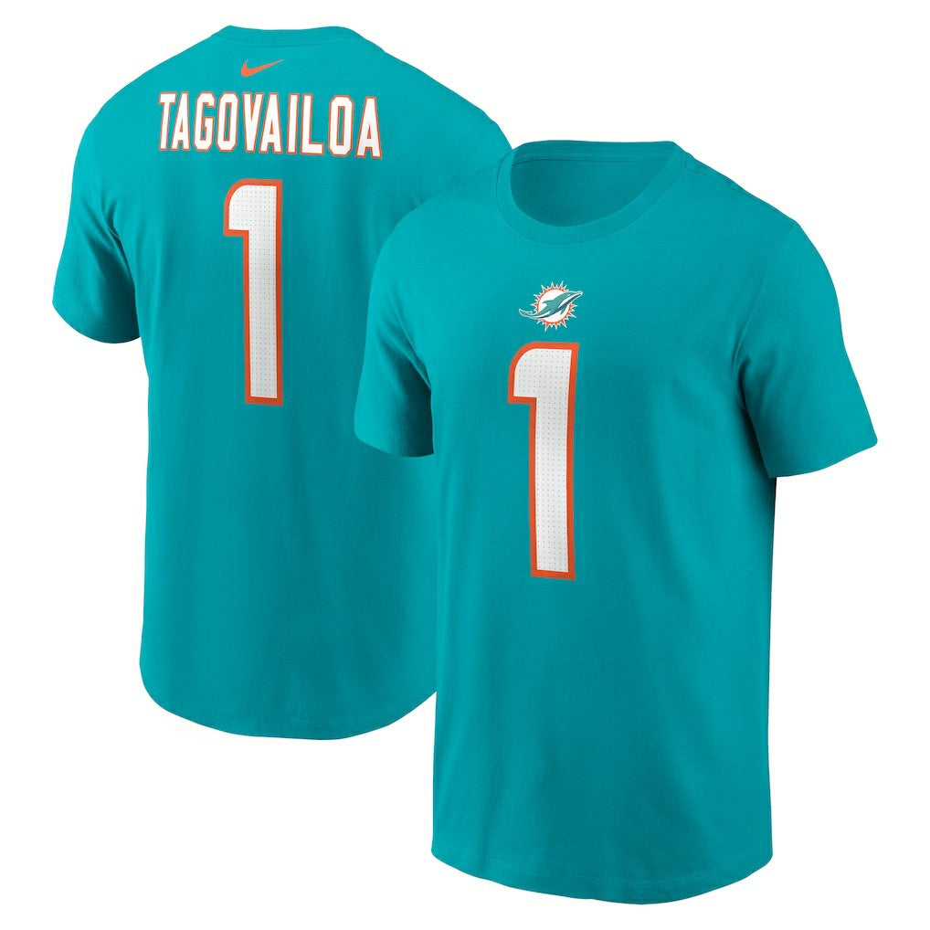 Tua Tagovailoa Miami Dolphins Player Name & Number T-Shirt - Aqua | Nike outlet