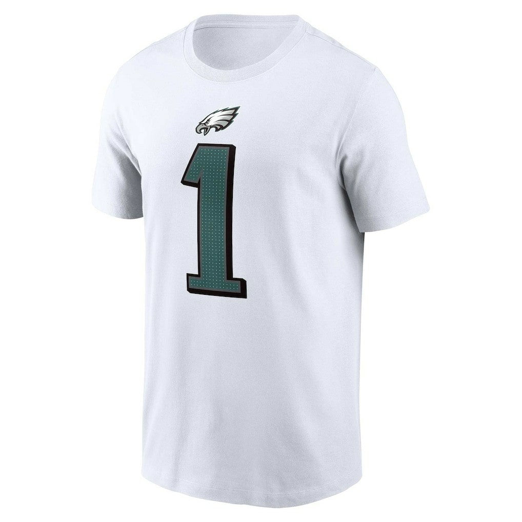 Jalen Hurts Philadelphia Eagles Player Name & Number T-Shirt - White | Nike sale