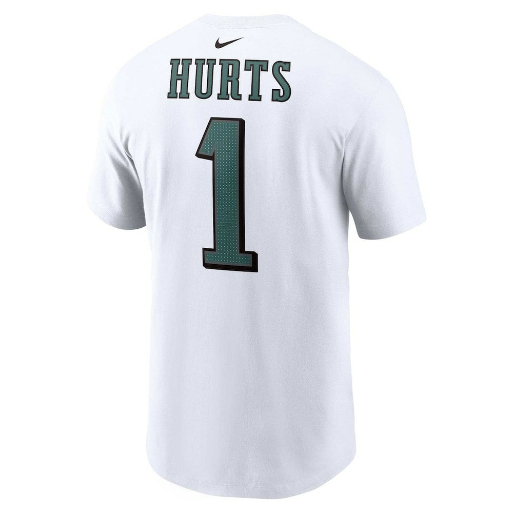 Jalen Hurts Philadelphia Eagles Player Name & Number T-Shirt - White | Nike sale