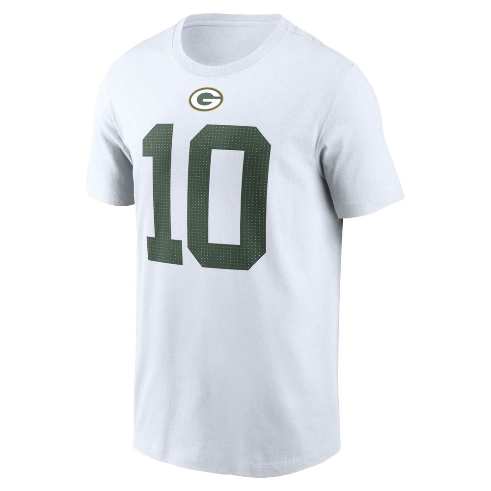 Jordan Love Green Bay Packers Player Name & Number T-Shirt - White | Nike for sale