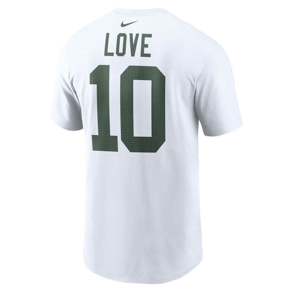 Jordan Love Green Bay Packers Player Name & Number T-Shirt - White | Nike for sale