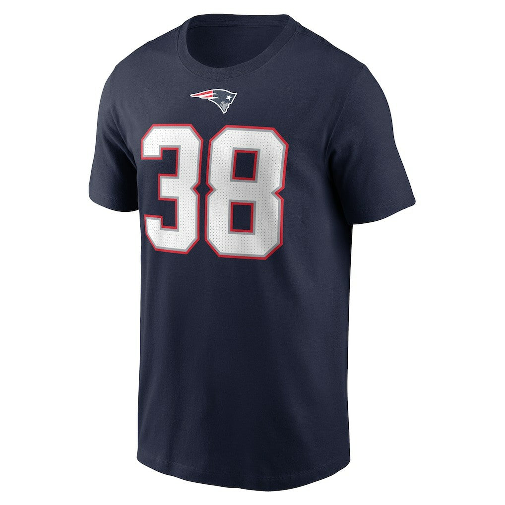 Rhamondre Stevenson New England Patriots Player Name & Number T-Shirt - Navy | Nike online