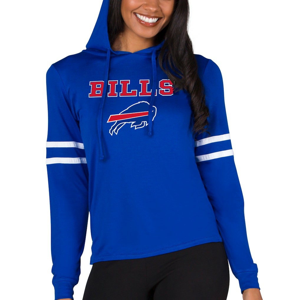 Buffalo Bills Concepts Sport Women's Marathon Lightweight Lounge Pullover Hoodie - Royal discount