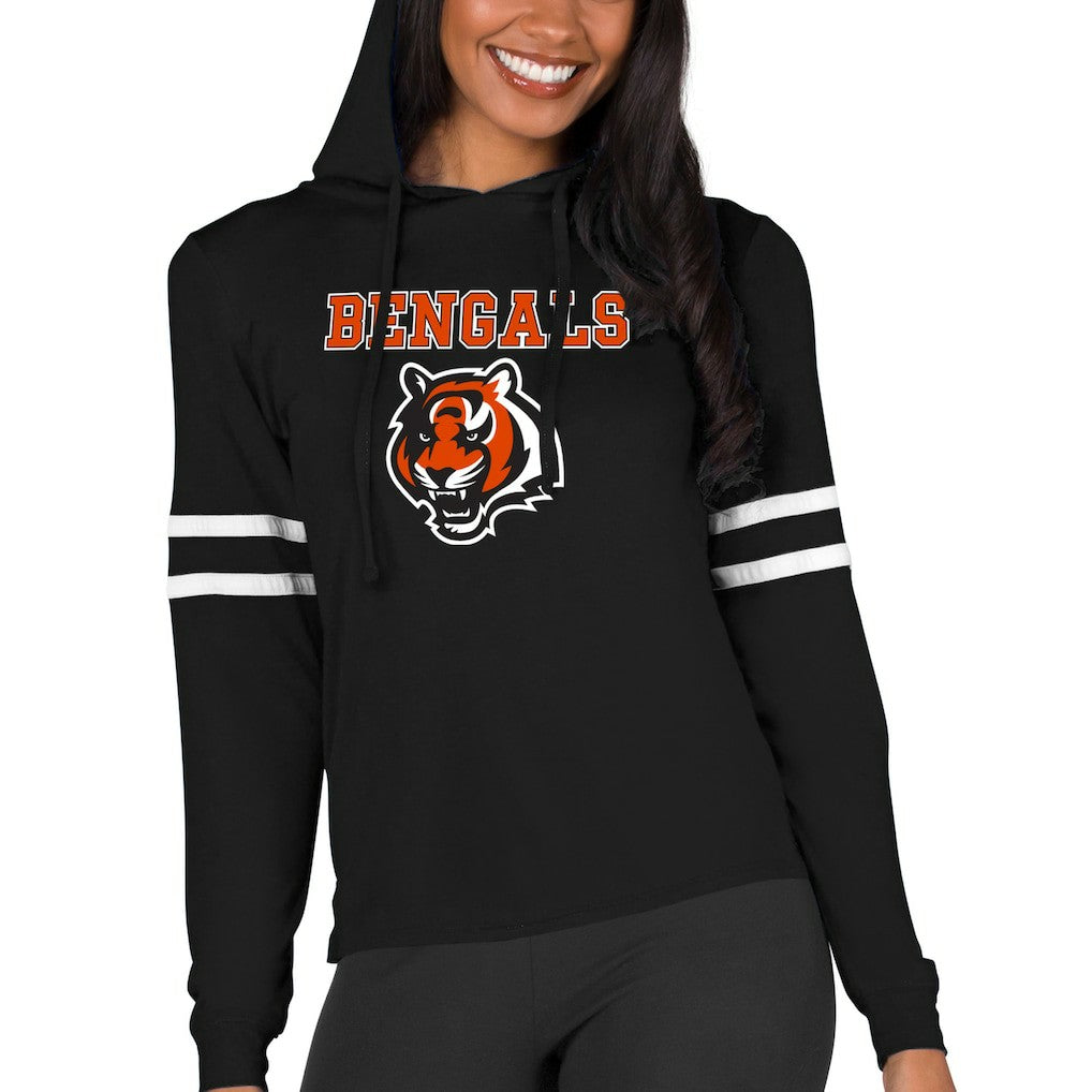 Cincinnati Bengals Concepts Sport Women's Marathon Lightweight Lounge Pullover Hoodie - Black discount
