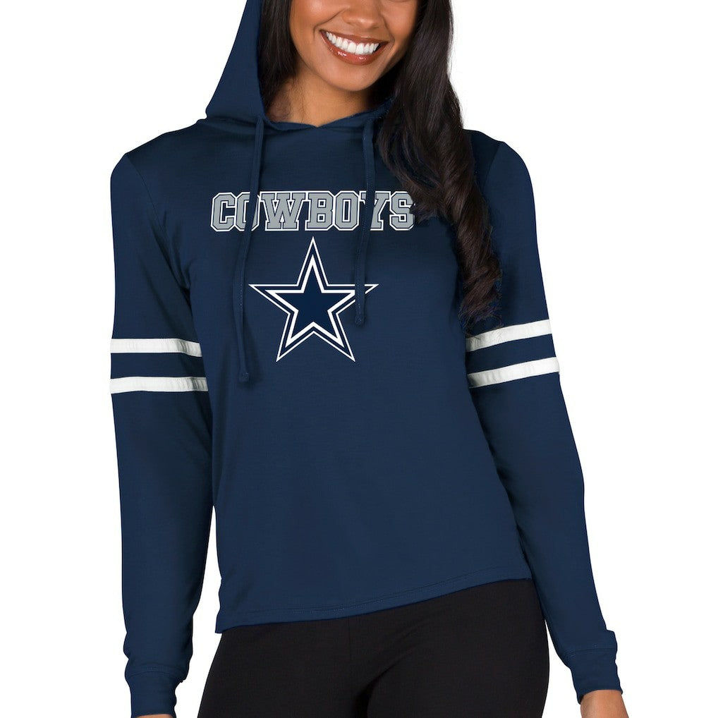 Dallas Cowboys Concepts Sport Women's Marathon Lightweight Lounge Pullover Hoodie - Navy for sale