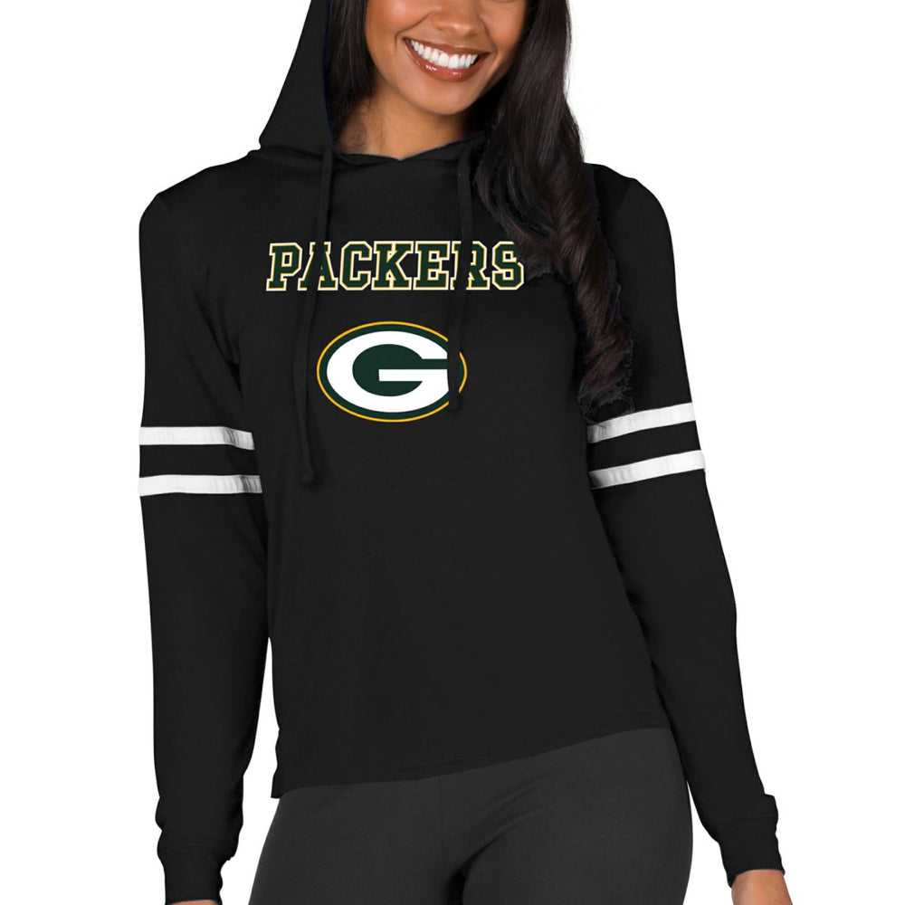 Green Bay Packers Concepts Sport Women's Marathon Lightweight Lounge Pullover Hoodie - Black online