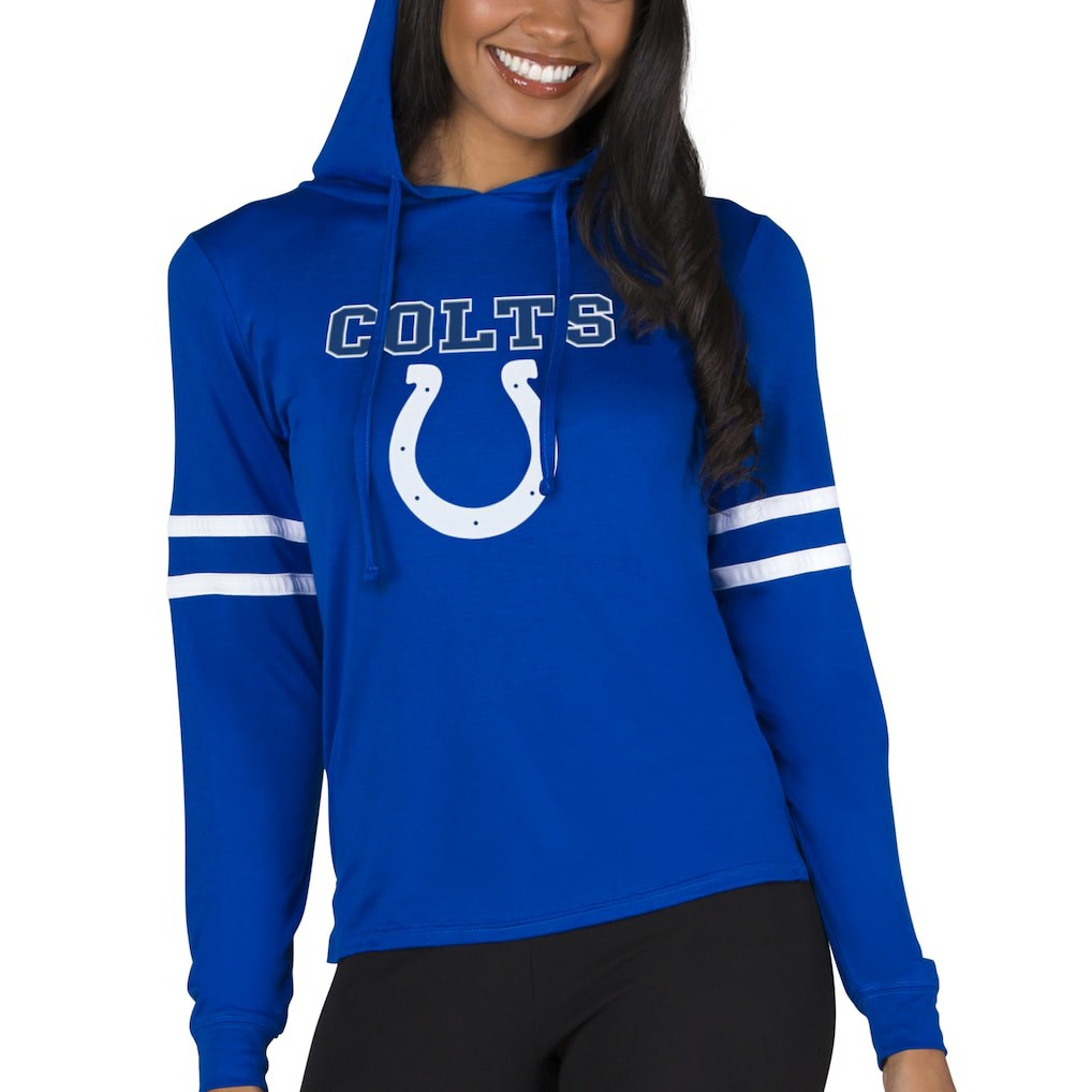 Indianapolis Colts Concepts Sport Women's Marathon Lightweight Lounge Pullover Hoodie - Royal cheap