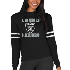 Las Vegas Raiders Concepts Sport Women's Marathon Lightweight Lounge Pullover Hoodie - Black on sale