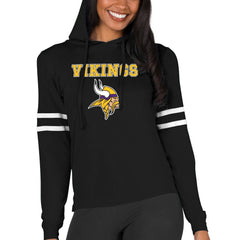 Minnesota Vikings Concepts Sport Women's Marathon Lightweight Lounge Pullover Hoodie - Black on sale
