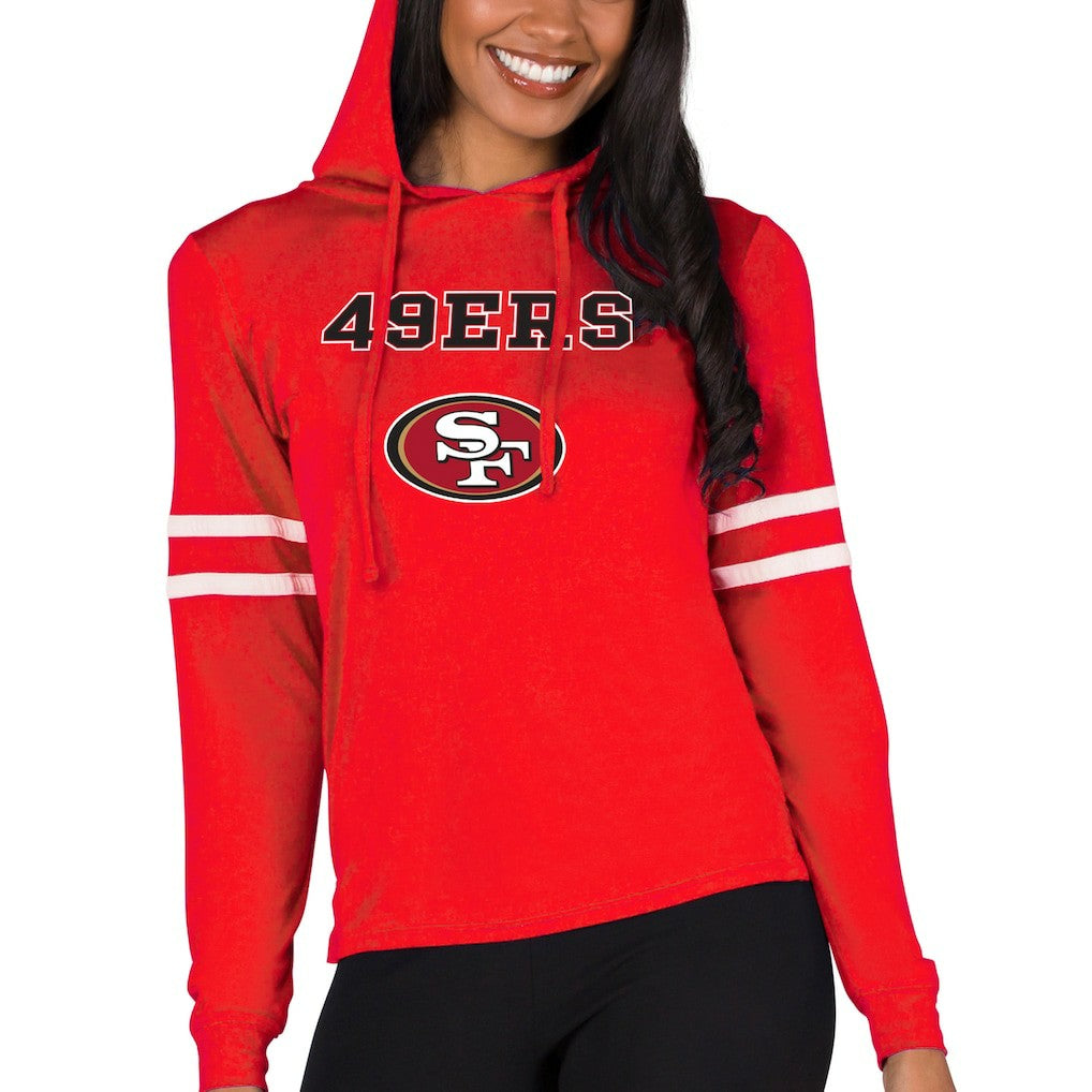 San Francisco 49ers Concepts Sport Women's Marathon Lightweight Lounge Pullover Hoodie - Scarlet sale