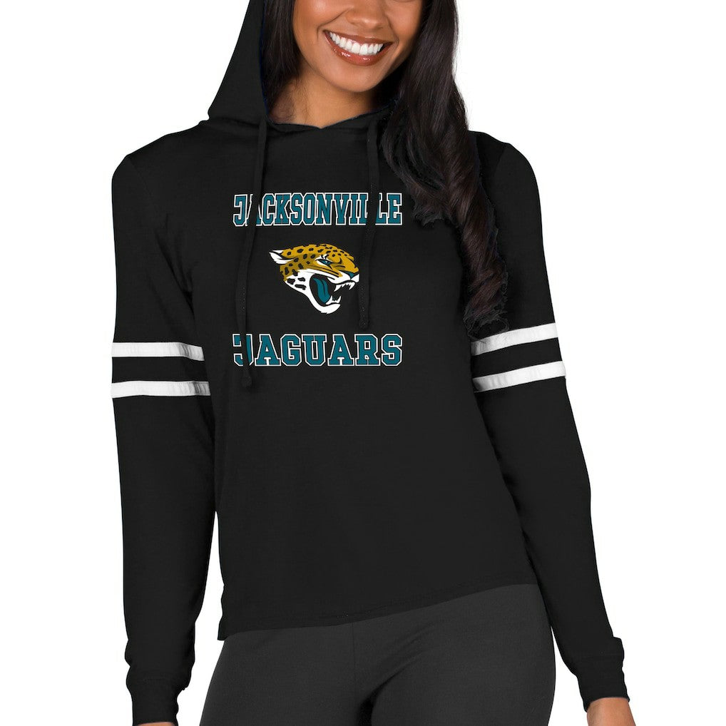 Jacksonville Jaguars Concepts Sport Women's Marathon Lightweight Lounge Pullover Hoodie - Black discount