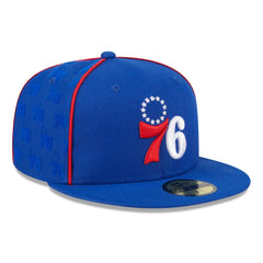 Philadelphia 76ers Piped & Flocked 59Fifty Fitted Hat - Royal | New Era for sale