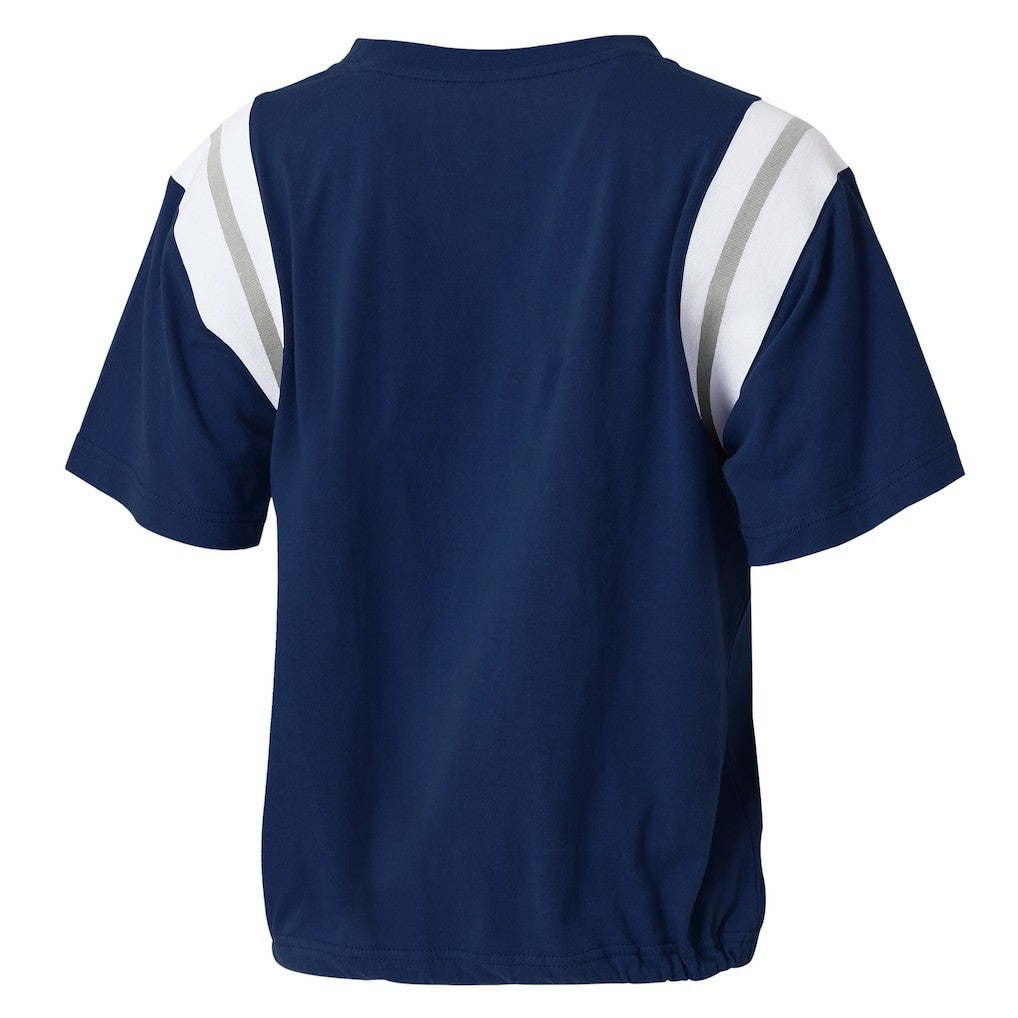 Dallas Cowboys WEAR by Erin Andrews Women's Cinched Colorblock T-Shirt - Navy cheap