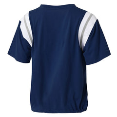 Dallas Cowboys WEAR by Erin Andrews Women's Cinched Colorblock T-Shirt - Navy cheap