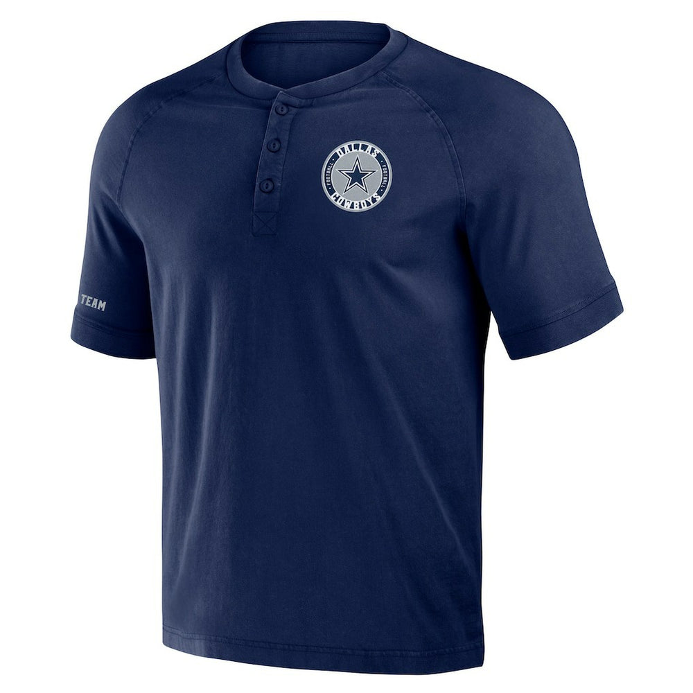 Dallas Cowboys NFL x Darius Rucker Collection Washed Raglan Henley T-Shirt - Navy sale