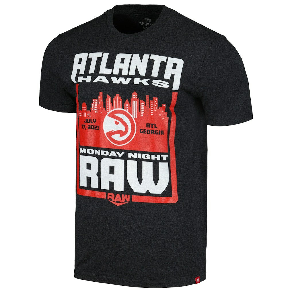 Sportiqe Monday Night RAW x Atlanta Hawks Tri-Blend T-Shirt - Black outlet