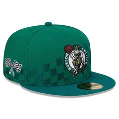 Boston Celtics Rally Drive Checkerboard 59FIFTY Crown Fitted Hat - Kelly Green | New Era for sale