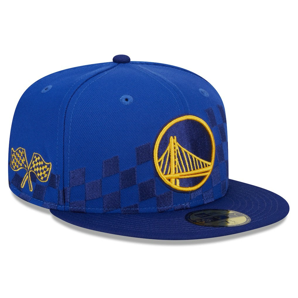 Golden State Warriors Rally Drive Checkerboard 59FIFTY Crown Fitted Hat sale - Royal | New Era on sale