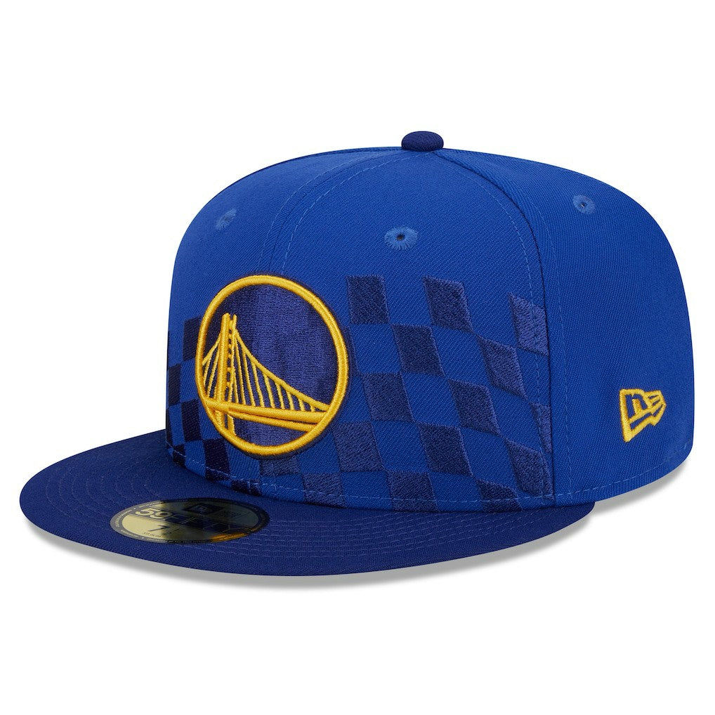 Golden State Warriors Rally Drive Checkerboard 59FIFTY Crown Fitted Hat sale - Royal | New Era on sale