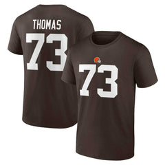 Joe Thomas Cleveland Browns Retired Player Icon Name & Number T-Shirt - Brown cheap