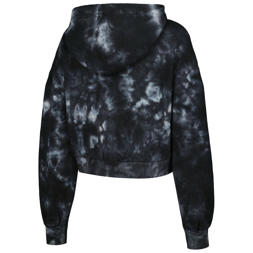 Chicago Bulls The Wild Collective Women's Tie-Dye Cropped Pullover Hoodie - Black sale